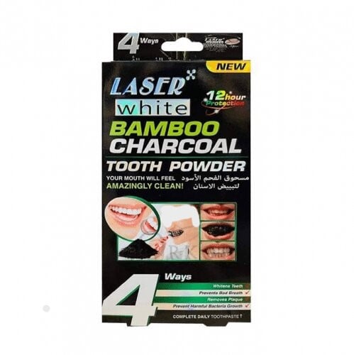 مسحوق الفحم لتبييض الأسنان من ليزر وايت 20 جم