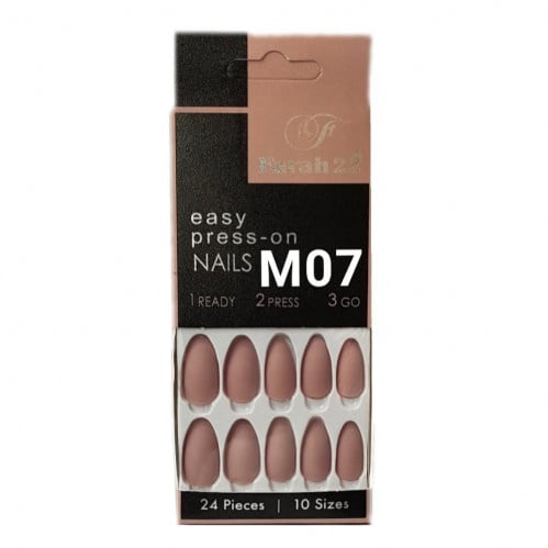 اظافر فرح مطفية طويلة لوزية الشكل رقم M07