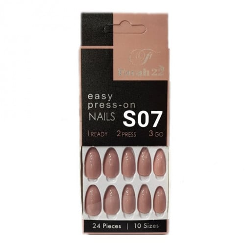 اظافر فرح لامعة طويلة لوزية الشكل رقم S07