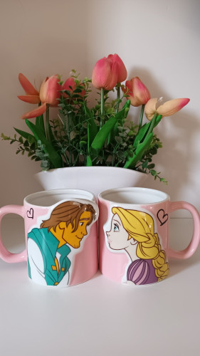 طقم اكواب رابنزل و الامير