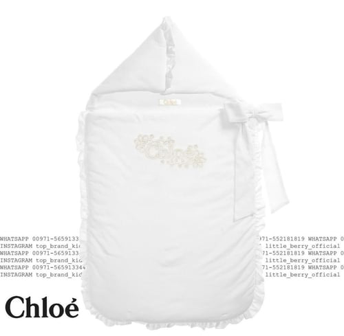 طقم Chloé كامل فخم بتطريز مع الكيس