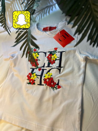 تيشيرت CH بناتي مطرز