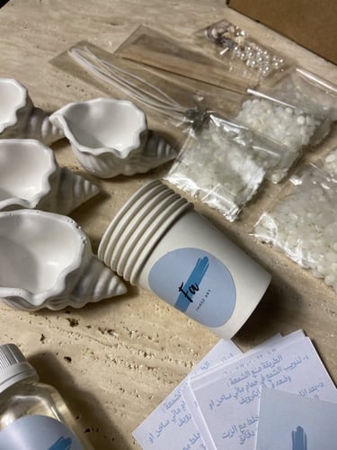 بوكس صناعه الشمعه الصدفيه ٣ اشخاص