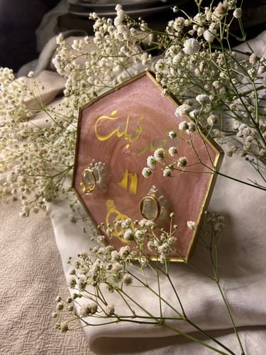 لوحه قبلت بك لتقديم الدبل بدون اسماء مقاس 15 سم