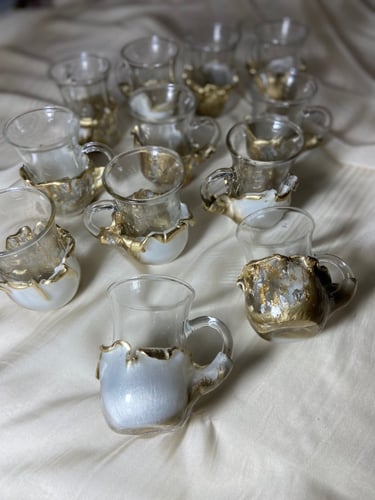 درزن 12 بياله شاي +تلبيسة