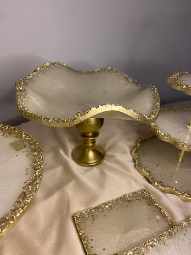 ستاند حلاوه مثني بقاعدة كرستال