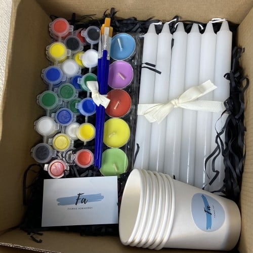 الرسم على الشموع 3 اشخاص | candle painting box