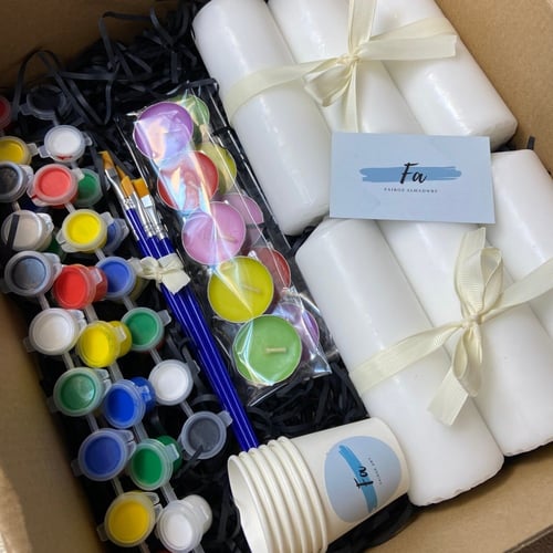 الرسم على الشموع 6 اشخاص مقاس كبير | candle painti...