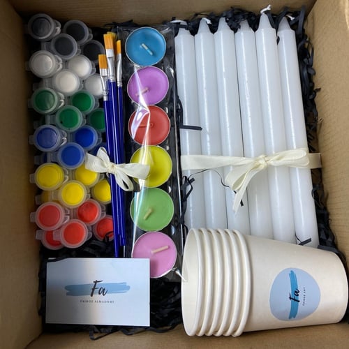 الرسم على الشموع 6 اشخاص | candle painting box