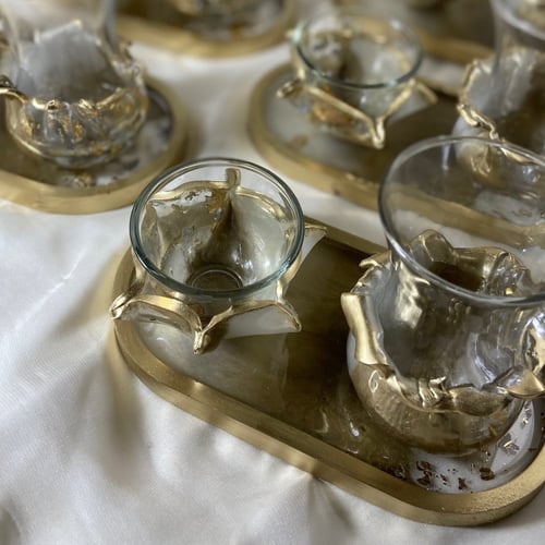 درزن 12 فنجان قهوة +تلبيسة