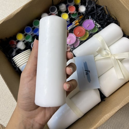 الرسم على الشموع 6 اشخاص مقاس كبير | candle painti...