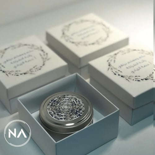 بوكس شمع معطر بثيم اللافندر