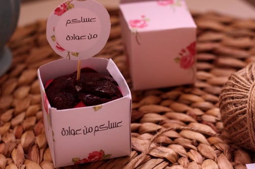 ثيم عساكم من عوادة باللون السماوي و الوردي