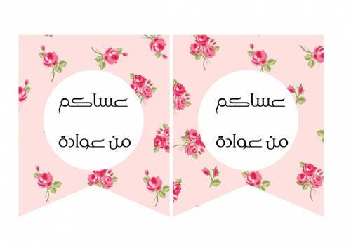 ثيم عساكم من عوادة باللون السماوي و الوردي