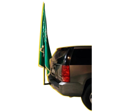 علم السعودية على سيارة جمس علم كبير وقاعدة علم 150...