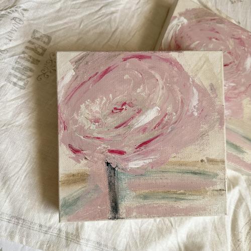Rose shabby chic pink art board