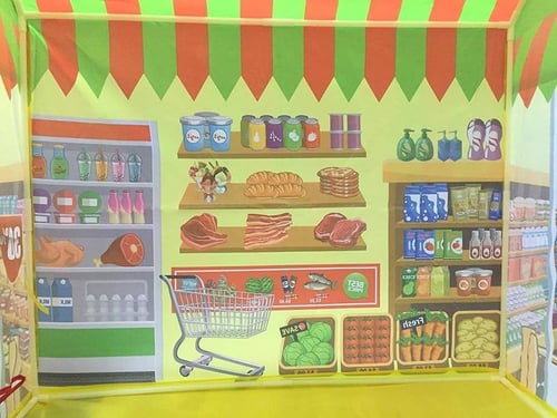 خيمة متجر كبير مع 50 كورة