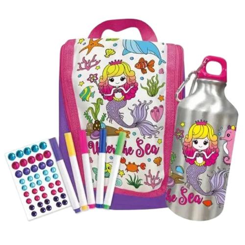 ادوات مدرسية مع تلوين