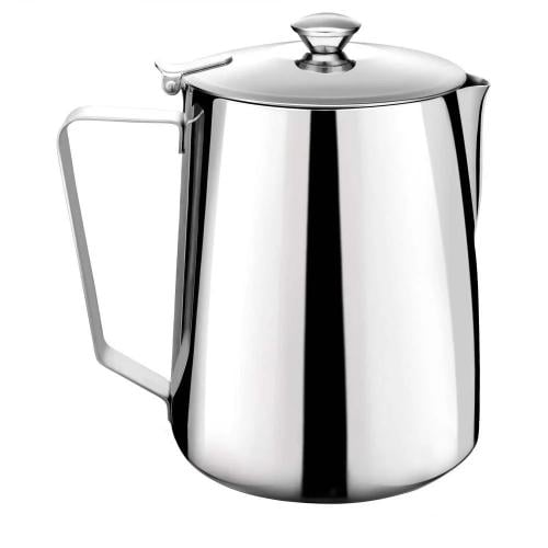 ابريق دلة حليب ستانلس ستيل، فضي، سعة 1 لتر