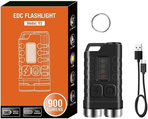 مصباح يدوي صغير LED فائق السطوع 900 لومن قابل لاعا...