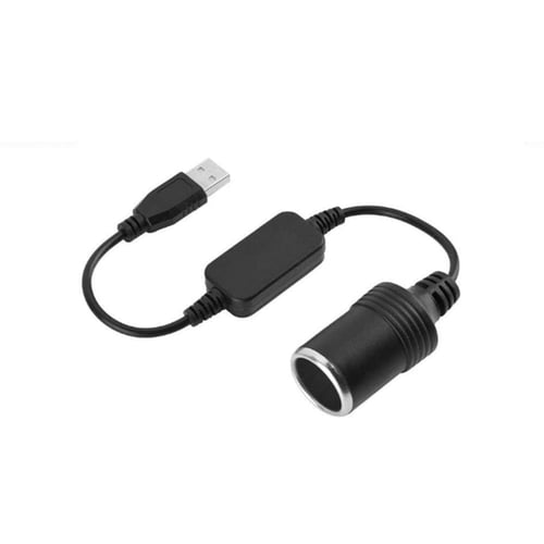 محول USB إلى مقبس ولاعة السيارة 12 فولت، كابل محول...