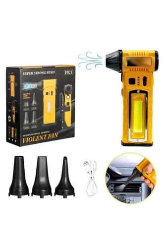 منفاخ محمولة للرحلات واشعال الفحم مع كشاف جانبي F2...