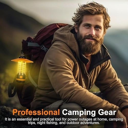 مصباح LED صغير للتخييم، قابل لاعادة الشحن، 3 اوضاع...