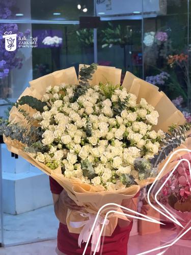 باقة ورد مميزة ابيض