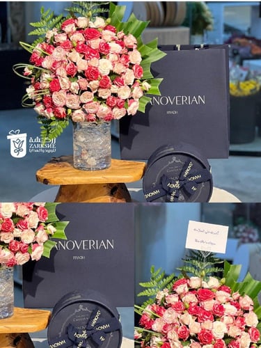 باقة ورد مميزة مع شوكلت هنوفريان