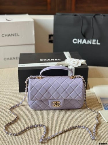شنطة يد شانيل ماستر كواليتي mini flap with top han...