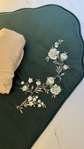 طقم الريم الاخصر والبيج