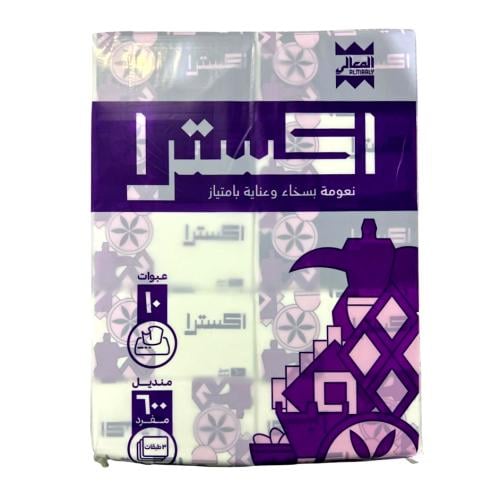 مناديل اكسترا 10*600 منديل مفرد