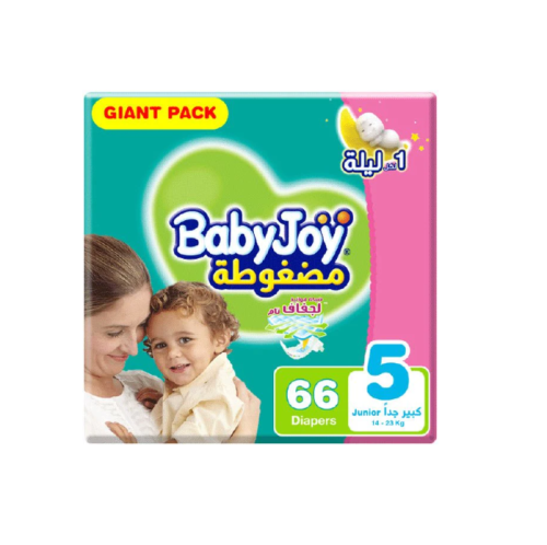 حفايض بيبي جوي رقم 5 شنطة 66حبة