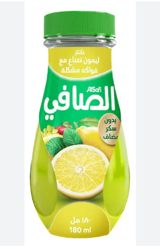 عصير ليمون ونعناع مع فواكة مشكلة الصافي 180مل