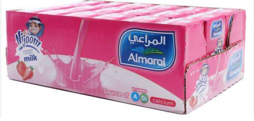 المراعي حليب الفراوله طويل الاجل كرتون 18*150مل