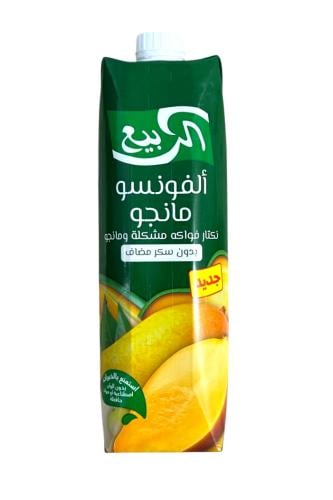 الربيع نكتار فواكه مشكلة ومانجو بدون سكر مضاف 1لتر