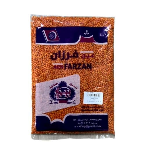 عدس احمر عين فرزان كيس 400ج