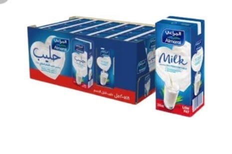 المراعي حليب طويل الاجل قليل الدسم 18*200مل