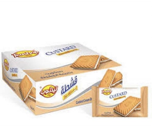 بسكويت قشطة بالكريمة من تيشوب، 24 × 25 غرا م