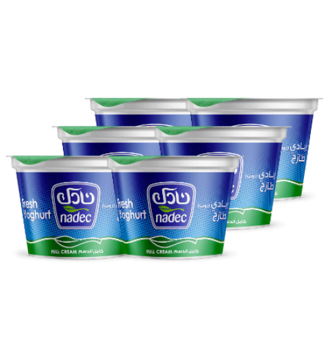 زبادي نادك كامل الدسم ربطة 6حبة 170ج