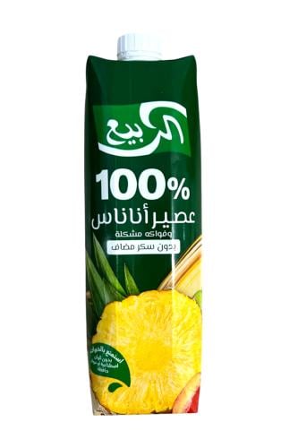 الربيع عصير اناناس وفواكه مشكلة بدون سكر مضاف 1لتر