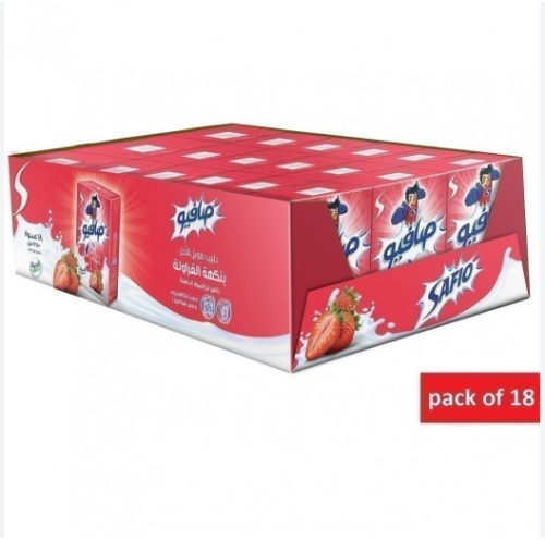 حليب الصافي فراولة 18*140مل كرتون
