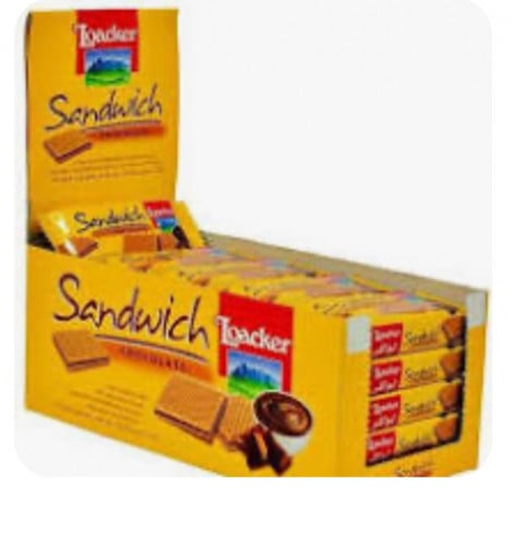 لواكر ويفر شوكولاتة اصفر باكت 24 حبه