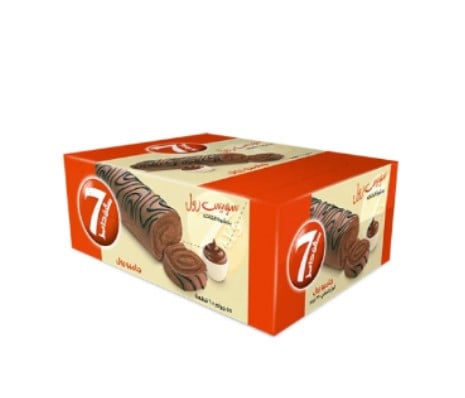 سفن دايز كيك سويس رول بالشوكولاتة -20 غرام باكت 12...