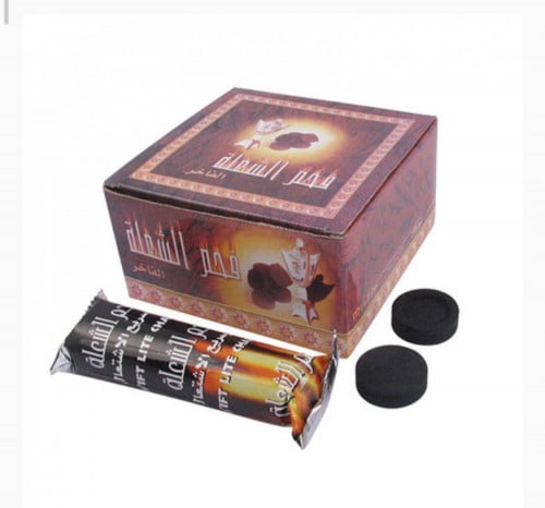 فحم الشعلة دائري 80 قرص للكرتون قطر الدائرة 33 مل