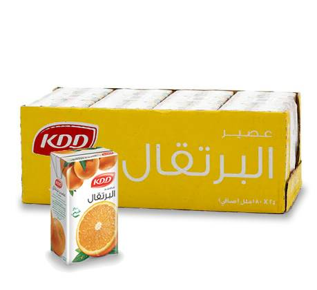 كي دي دي عصير برتقال كرتون24+180جرام