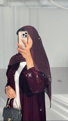 عباية مخمل شتوي