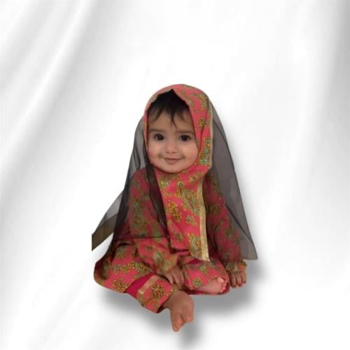 طقم مخنق بناتي وردي