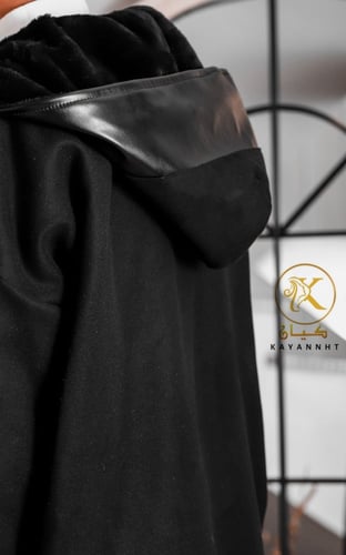 فرو قماش جوخ مع أطراف جلد