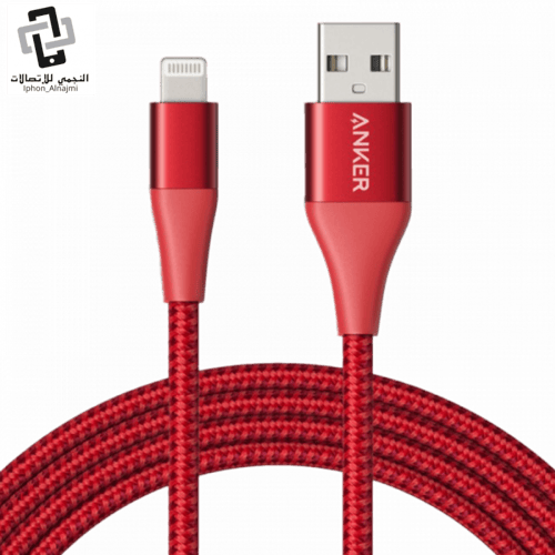 سلك شاحن أنكر ايفون بطول 90 سم قماش